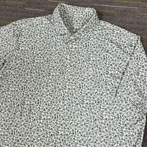 Rhoback The 19th Hole Golf Polo Men’s 2XL The Masters Green Floral Print Stretch